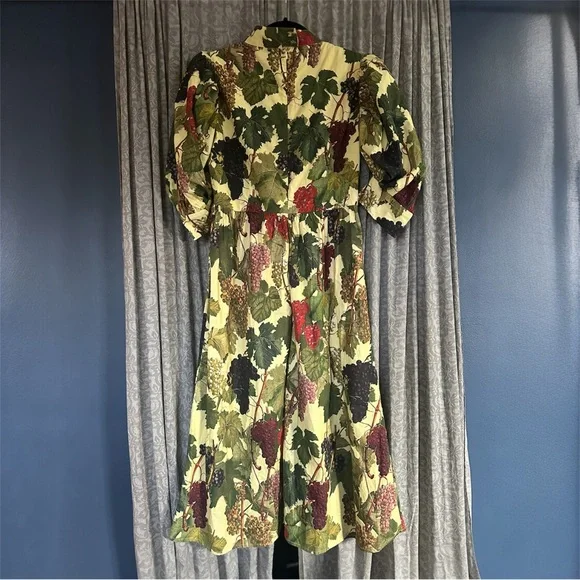 Samantha Pleet Multicolor Leaf Print Midi Dress - Picture 3 of 5